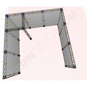 CROWN TRUSS STAND U 480CM + 480CM + 480CM x 300CM - Görsel 8