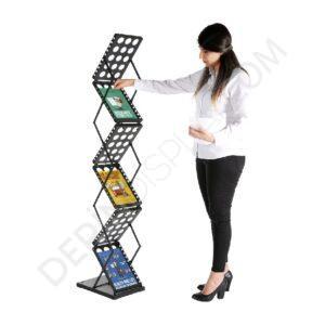 Snapper Katlanabilir Çift Taraflı Portatif Zik Zak Broşür Standı 6 Raflı A4 - Görsel 5