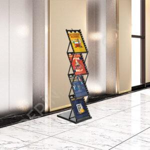 Snapper Katlanabilir Tek Taraflı Portatif Broşür Standı 4 Raflı A4 - Görsel 9