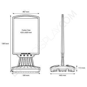 Master Sign Board Kaldırım Dubası Siyah - Görsel 5
