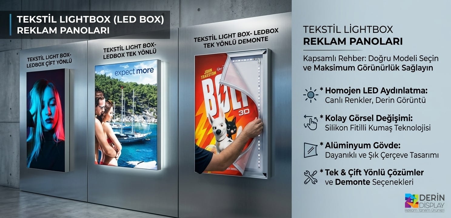 Tekstil Ledbox Reklam Panosu